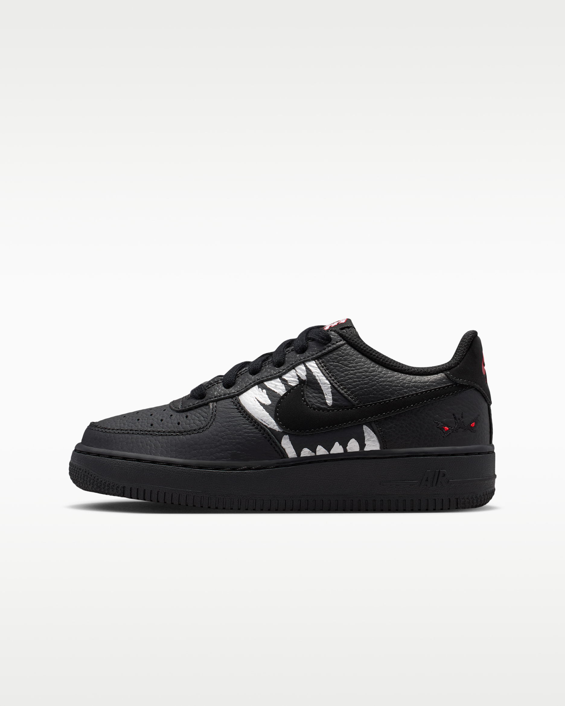 Nike Air Force 1 LV8 — Black/University Red/Metallic Silver/Black