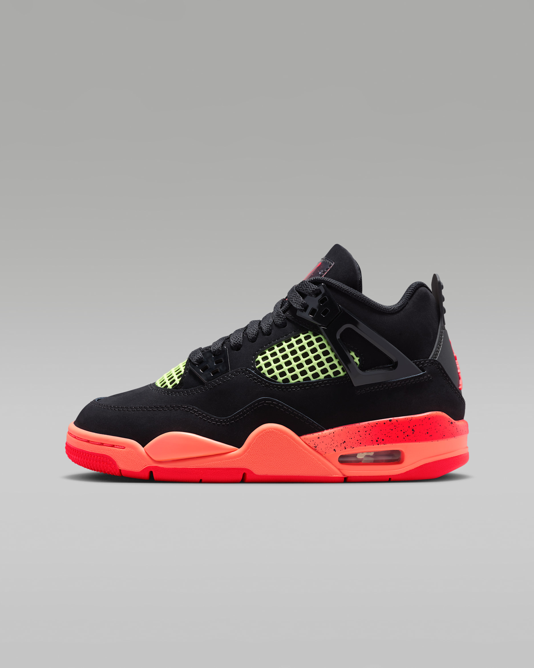 Air Jordan 4 Retro — Black/Bright Mango/Barely Volt/Infrared 23