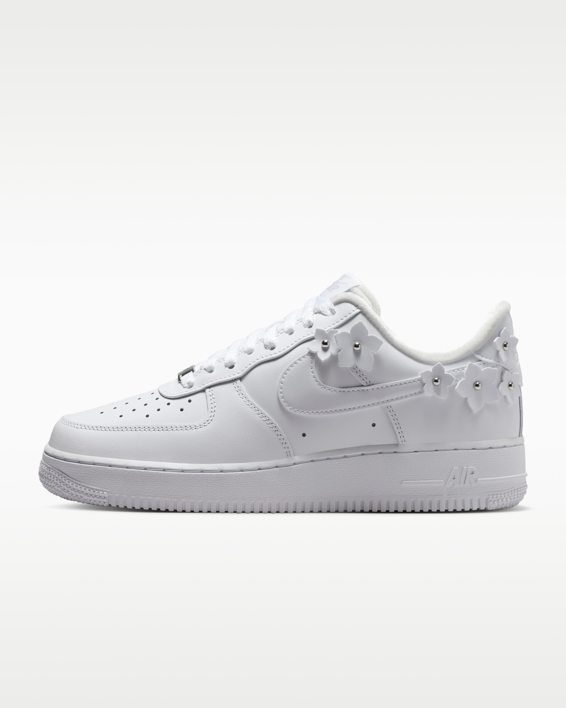 Nike Air Force 1 '07 'Florette' — White/Wolf Grey/Metallic Silver/White