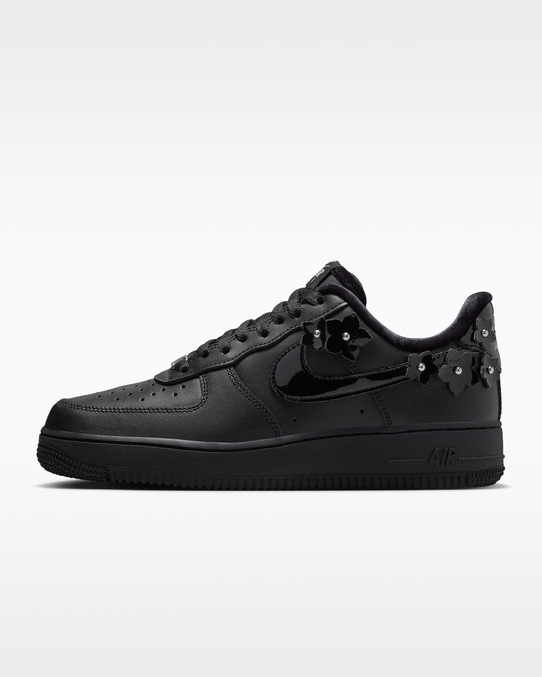 Nike Air Force 1 '07 'Florette' — Black/Off-Noir/Metallic Silver/Black