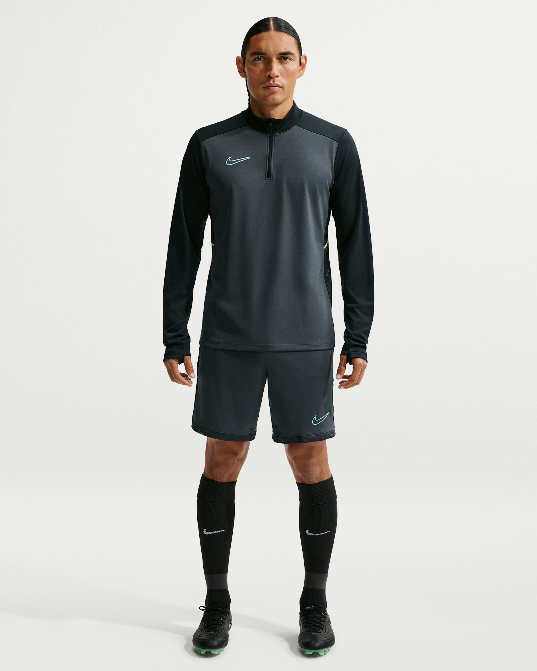 Nike Academy — Anthracite/Anthracite/Illusion Green/Illusion Green