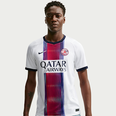 Paris Saint-Germain 2026/27 Stadium Away — White/College Navy/Global Red/College Navy