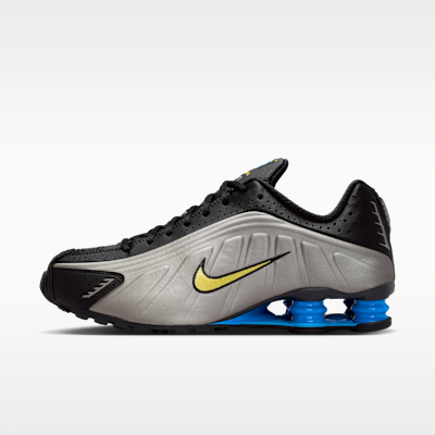 Nike Shox R4 'Brazil' — Black/Metallic Pewter/Light Photo Blue/Canary