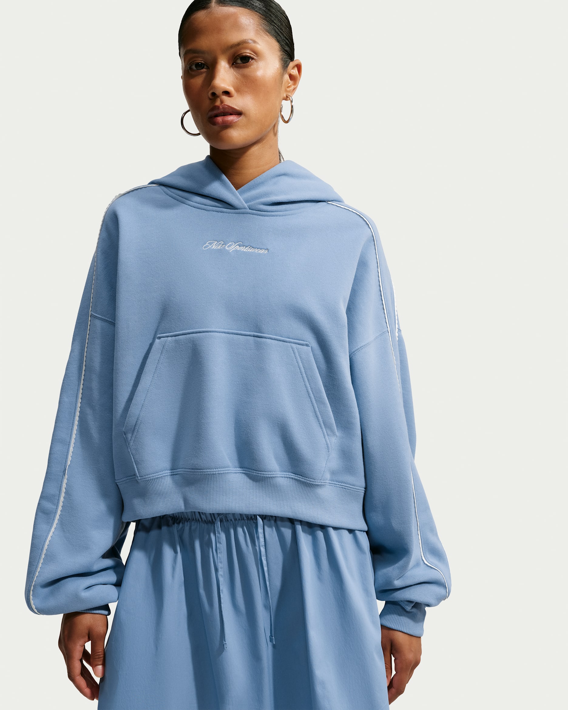 Nike Studio Fleece Medium Weight 'Graphic Pack' — Work Blue/Sail/Work Blue