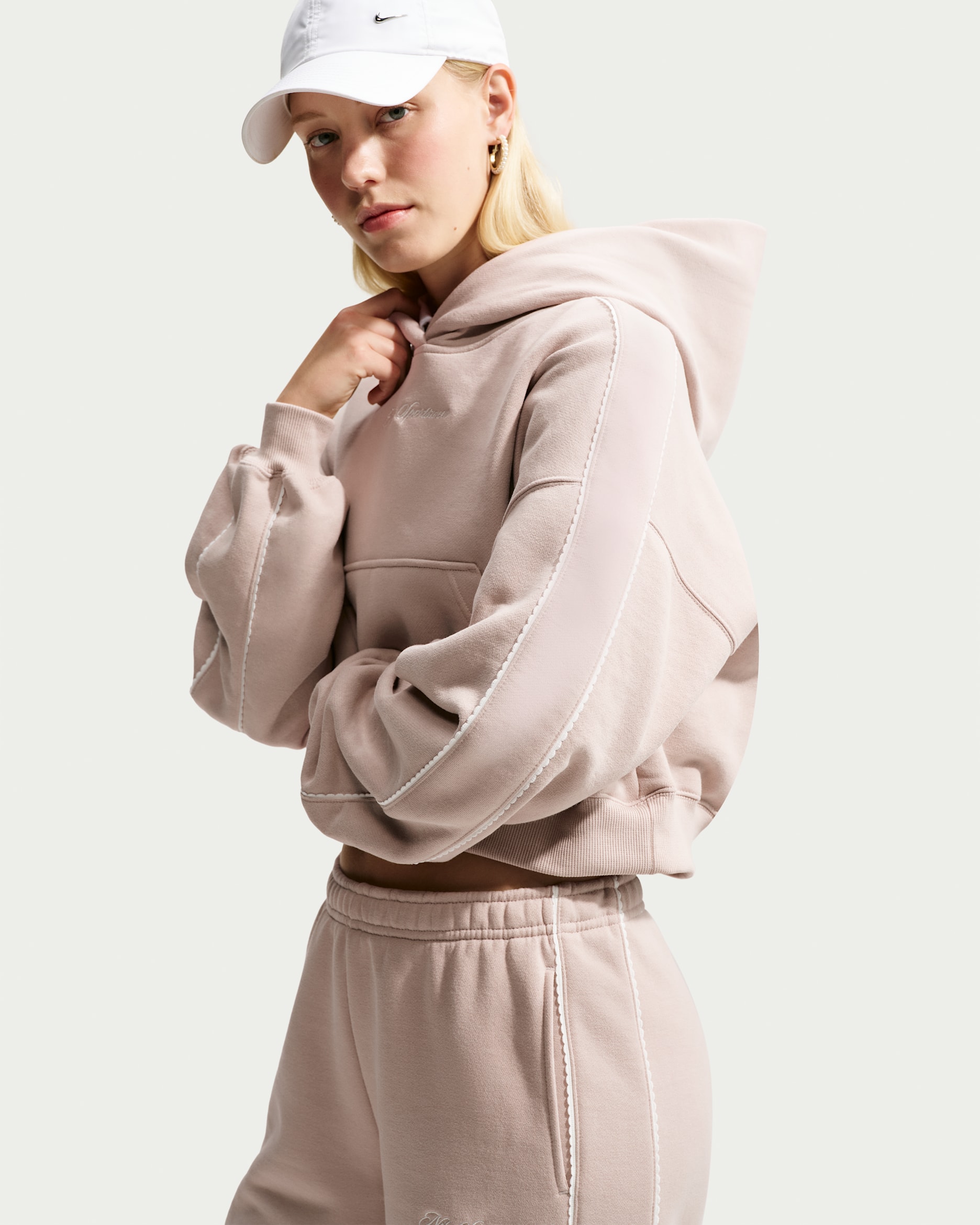 Nike Studio Fleece Medium Weight 'Graphic Pack' — Cream II/Sail/Cream II