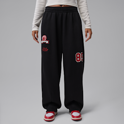 Jordan Brooklyn Fleece — Black/Gym Red