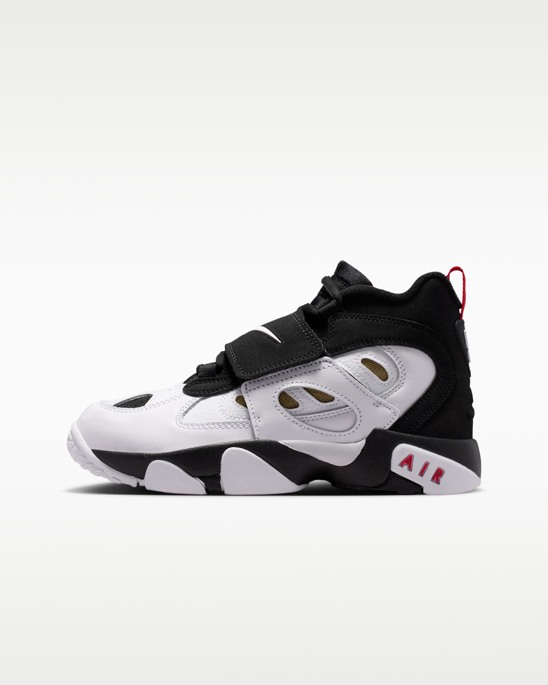 Nike Air Diamond Turf II — Black/Fire Red/Metallic Gold/White
