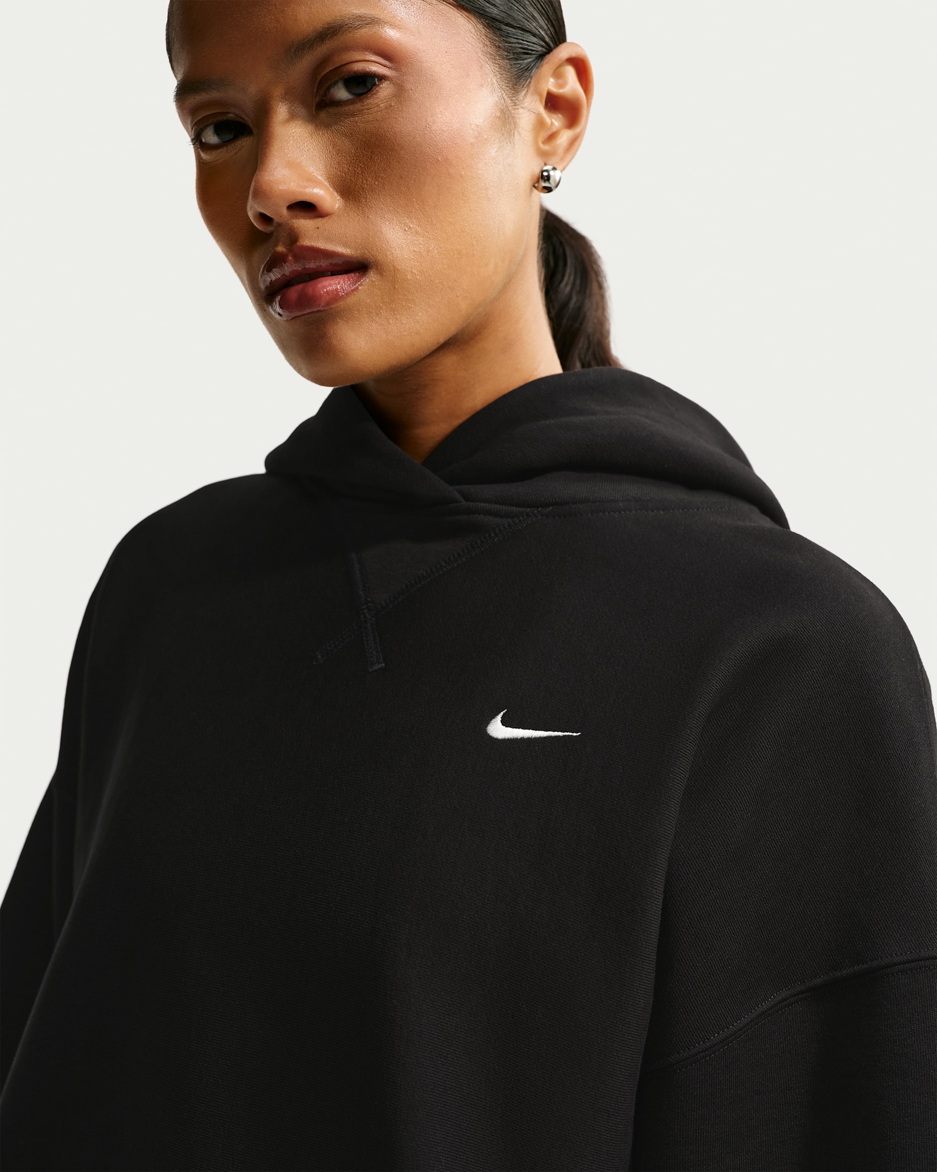 Nike Studio Fleece Heavyweight — Total Black/Sail