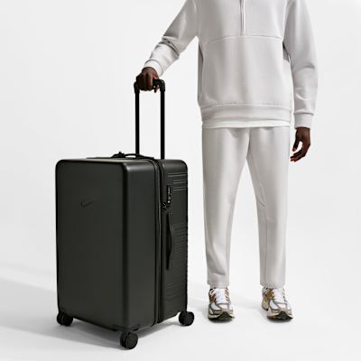 Nike Large Checked Luggage — Black/Black/Black
