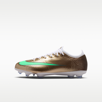 Nike Jr Mercurial Vapor 17 Pro 'Kylian Mbappé' — Metallic Gold/Green Glow