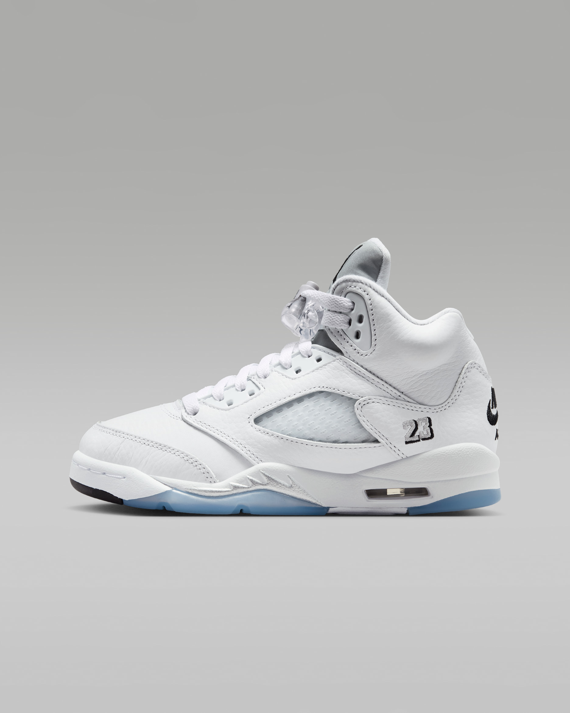 Air Jordan 5 Retro OG 'White Metallic' — White/Metallic Silver/Black
