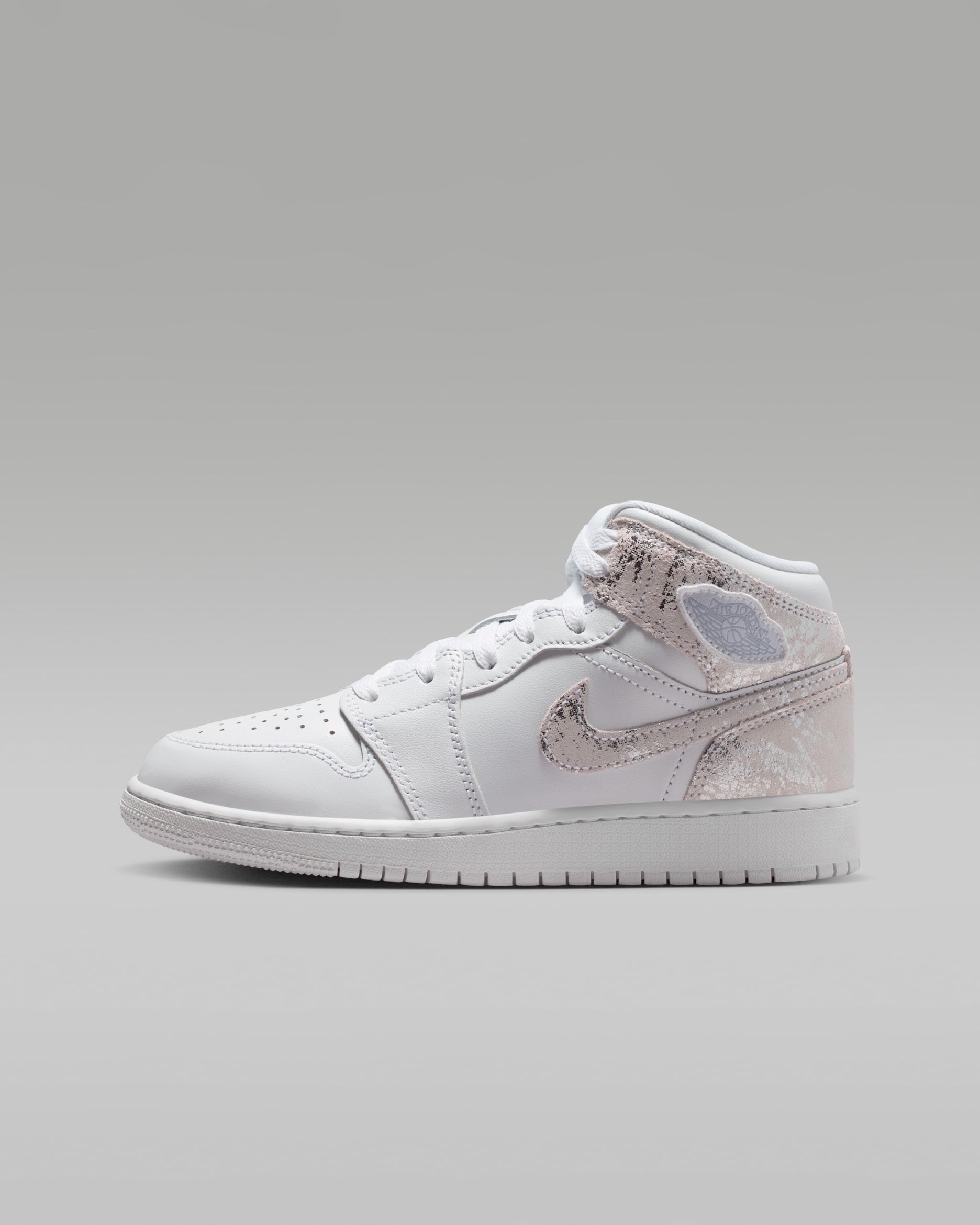 Air Jordan 1 Mid SE — White/White/White/Field Silver
