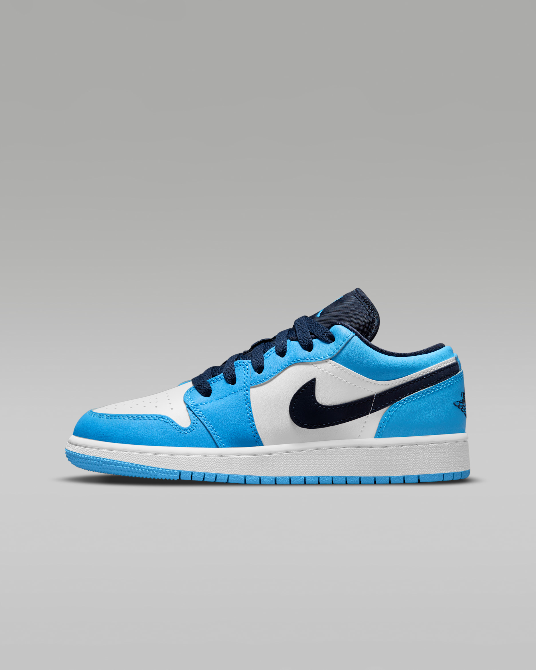 Air Jordan 1 Low — White/Obsidian/Dark Powder Blue
