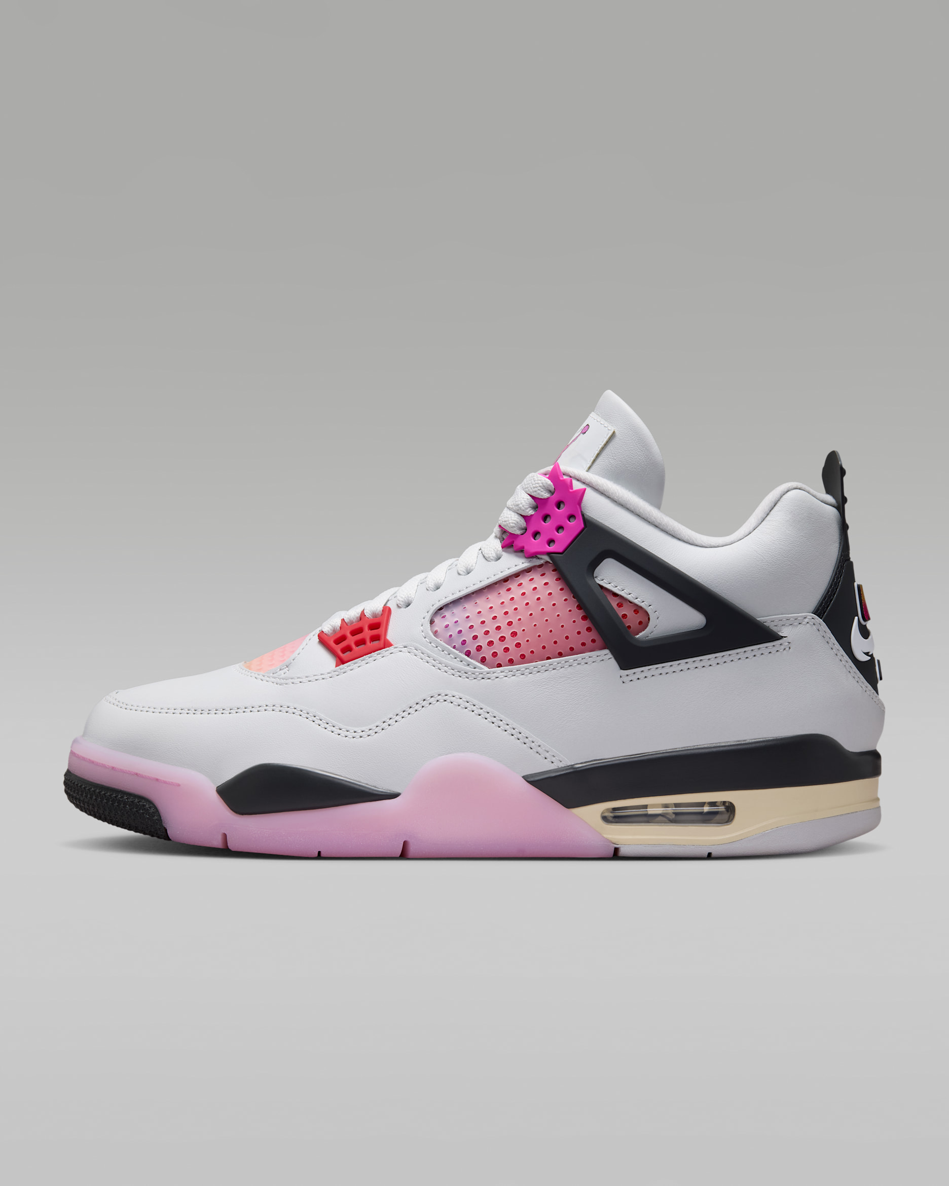 Air Jordan 4 Retro 'Comic'  — Off-White/Anthracite/Fire Pink