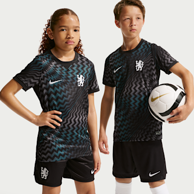 Chelsea FC 2026/27 Stadium Goalkeeper — Black/Black/White