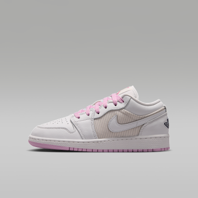 Air Jordan 1 Low SE — Summit White/Light Arctic Pink/Silver