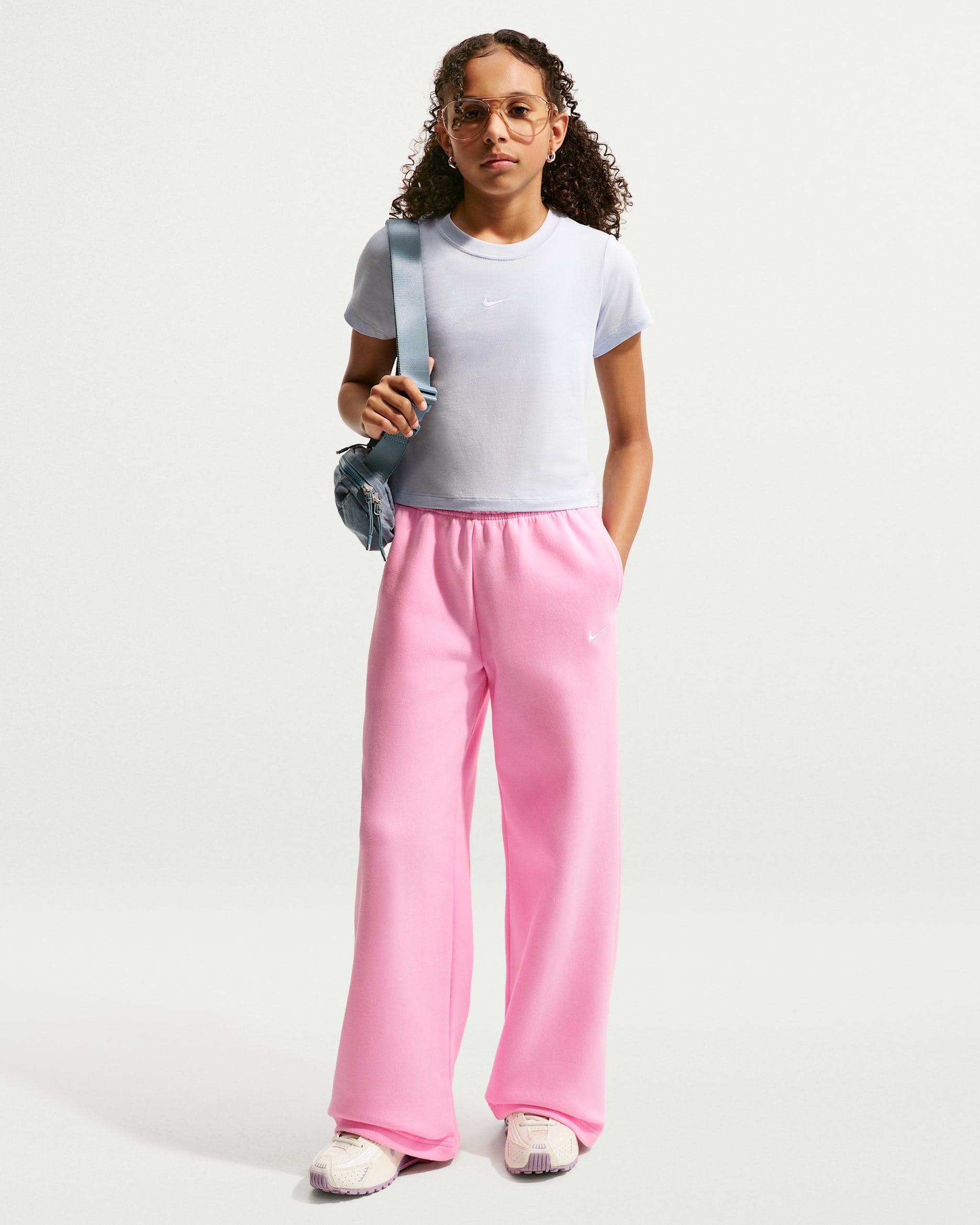 Nike Sportswear Studio Fleece — Pink Rise/White