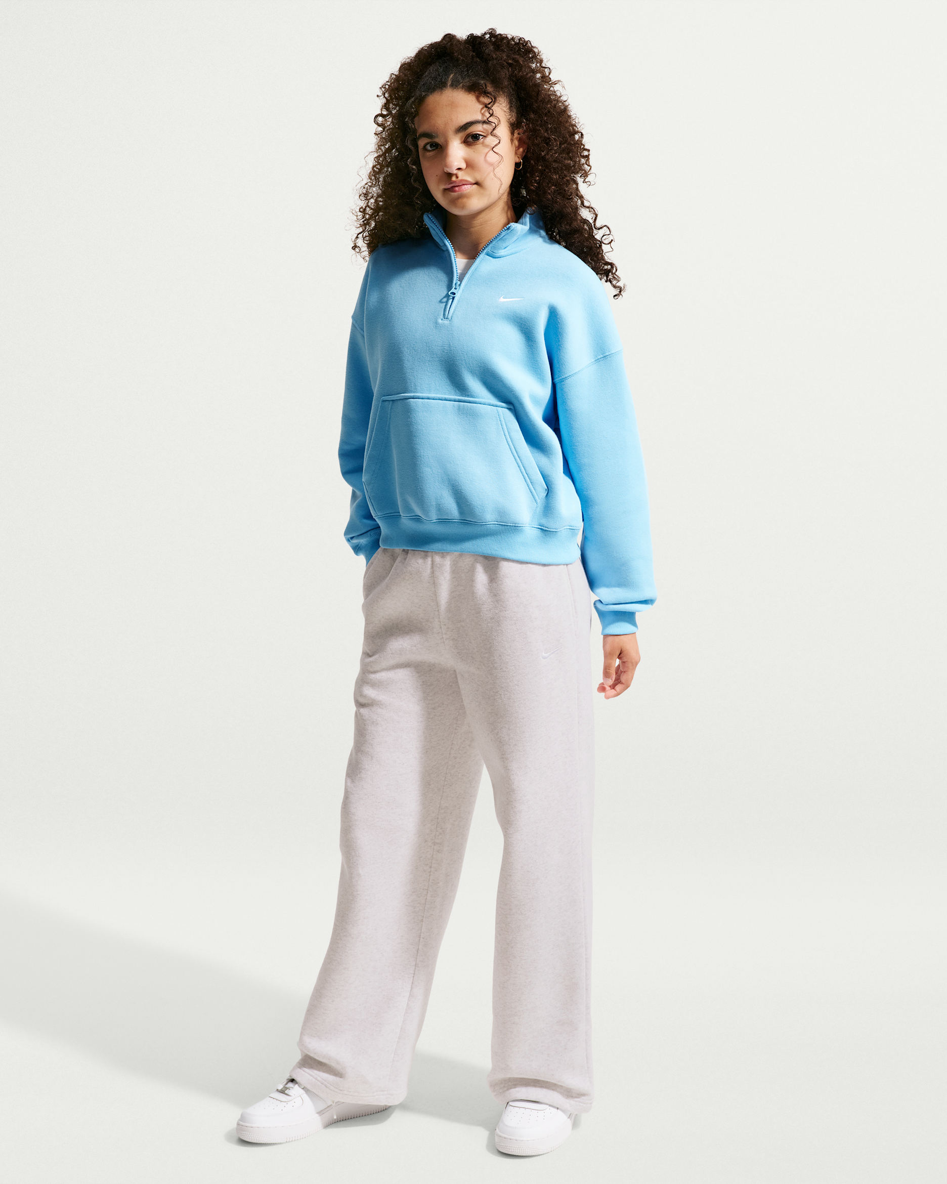 Nike Sportswear Studio Fleece — Birch Heather/White/White