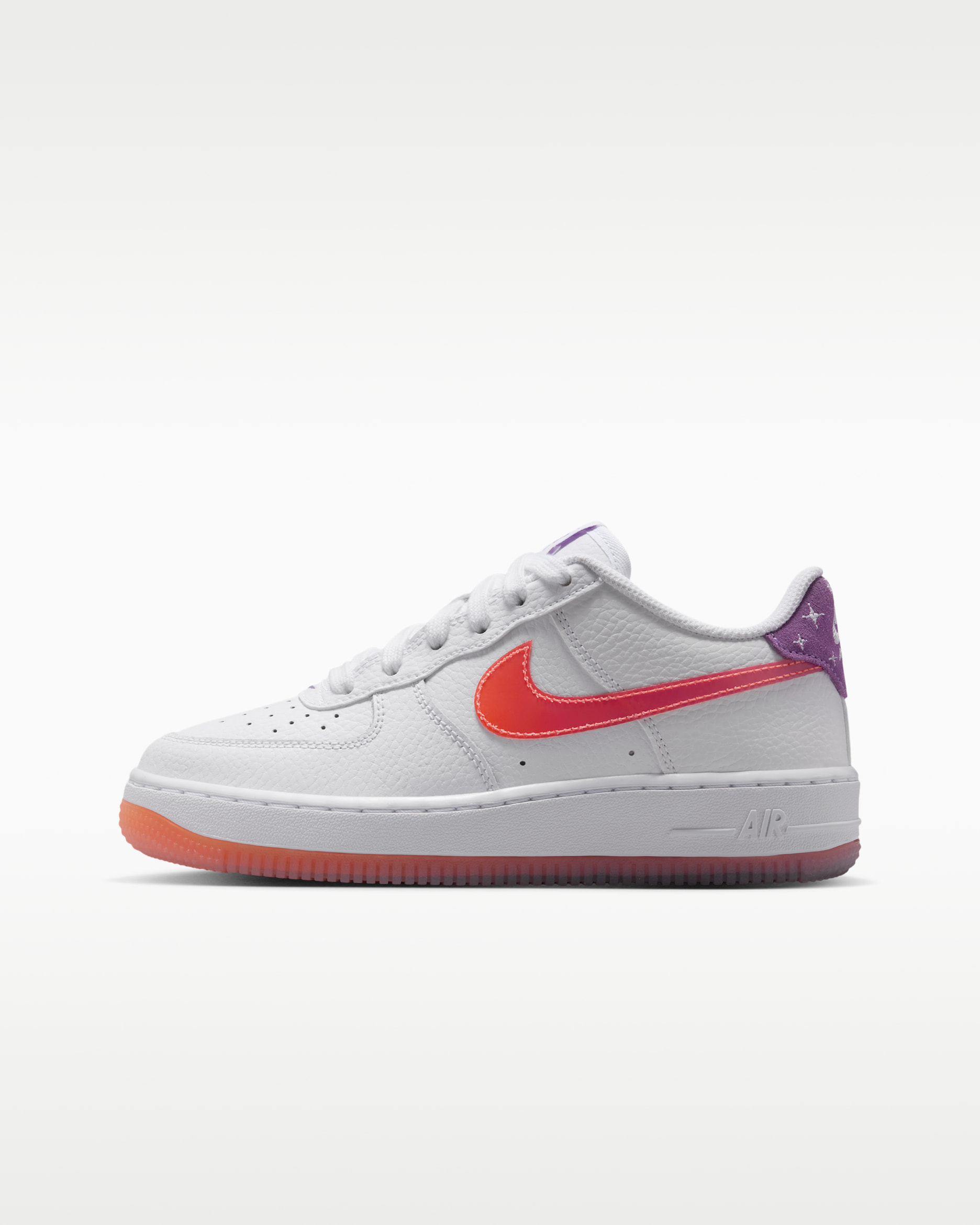 Nike Air Force 1 — White/Turf Orange/Bright Violet