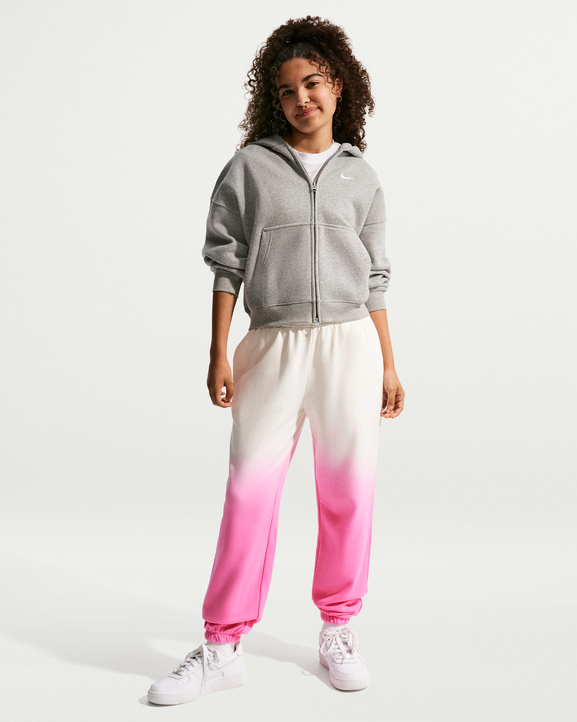 Nike Sportswear Studio Fleece — Sail/Playful Pink