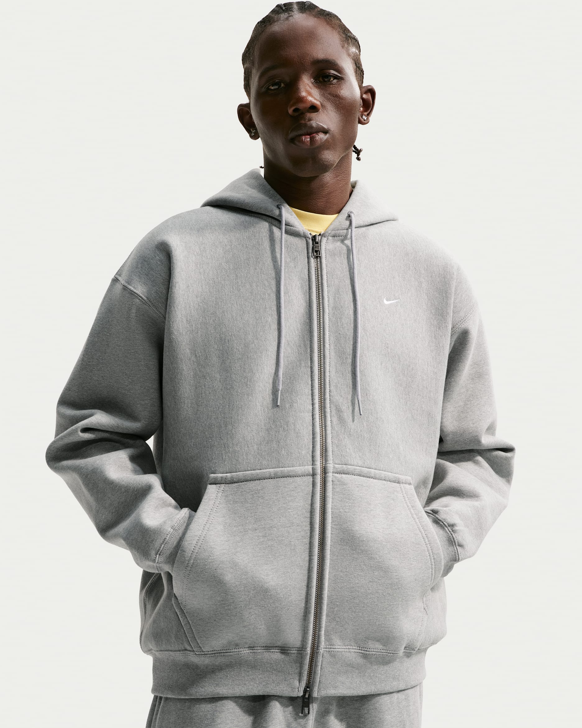 Nike Solo Swoosh — Dark Grey Heather/Light Smoke Grey/White