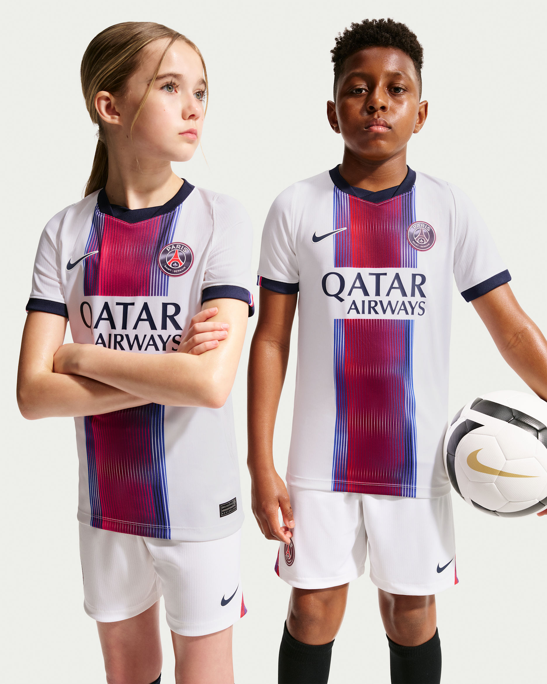 Paris Saint-Germain 2026/27 Stadium Away — White/College Navy/Global Red/College Navy