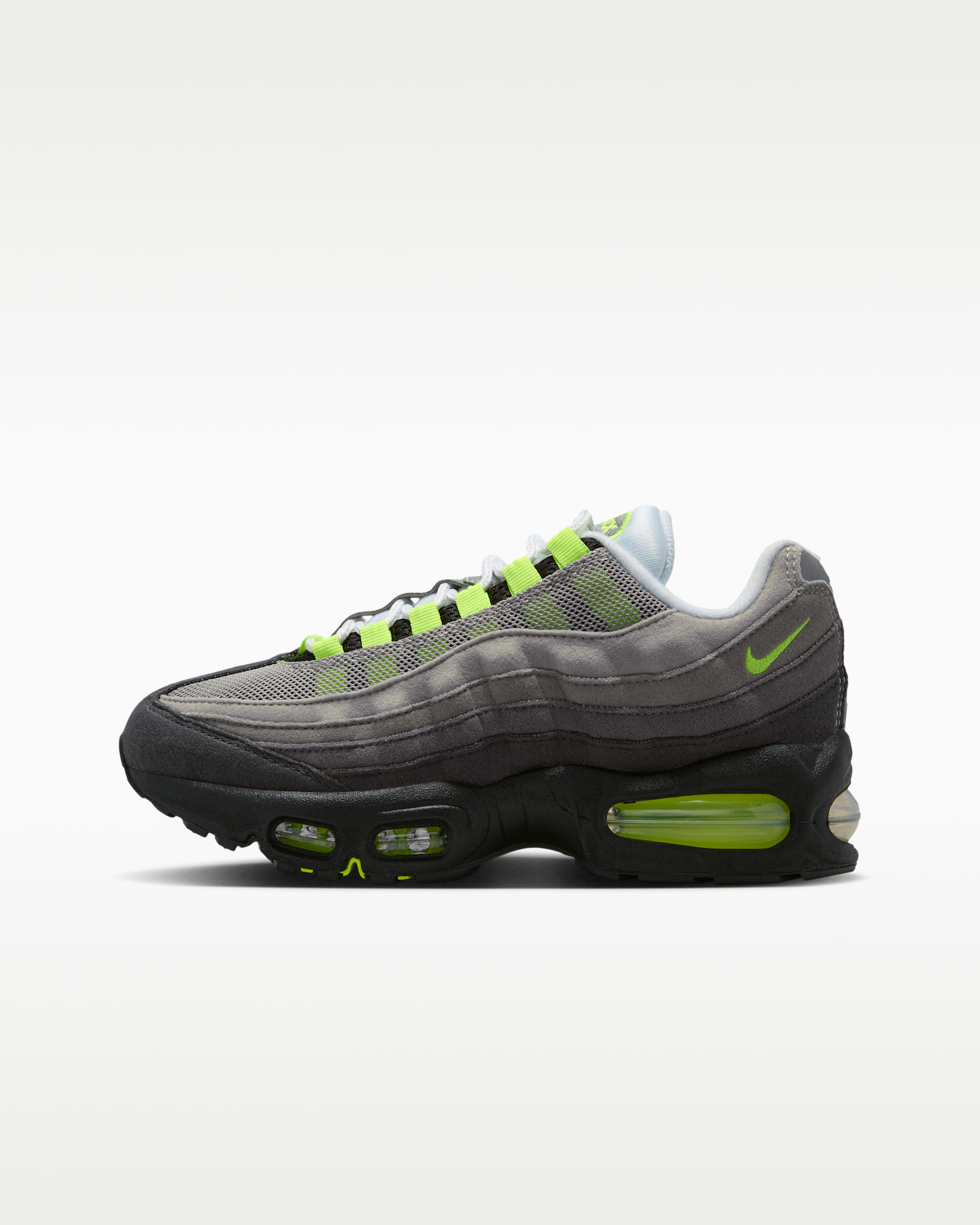 Nike Air Max 95 Big Bubble — Black/Anthracite/Light Graphite/Neon Yellow