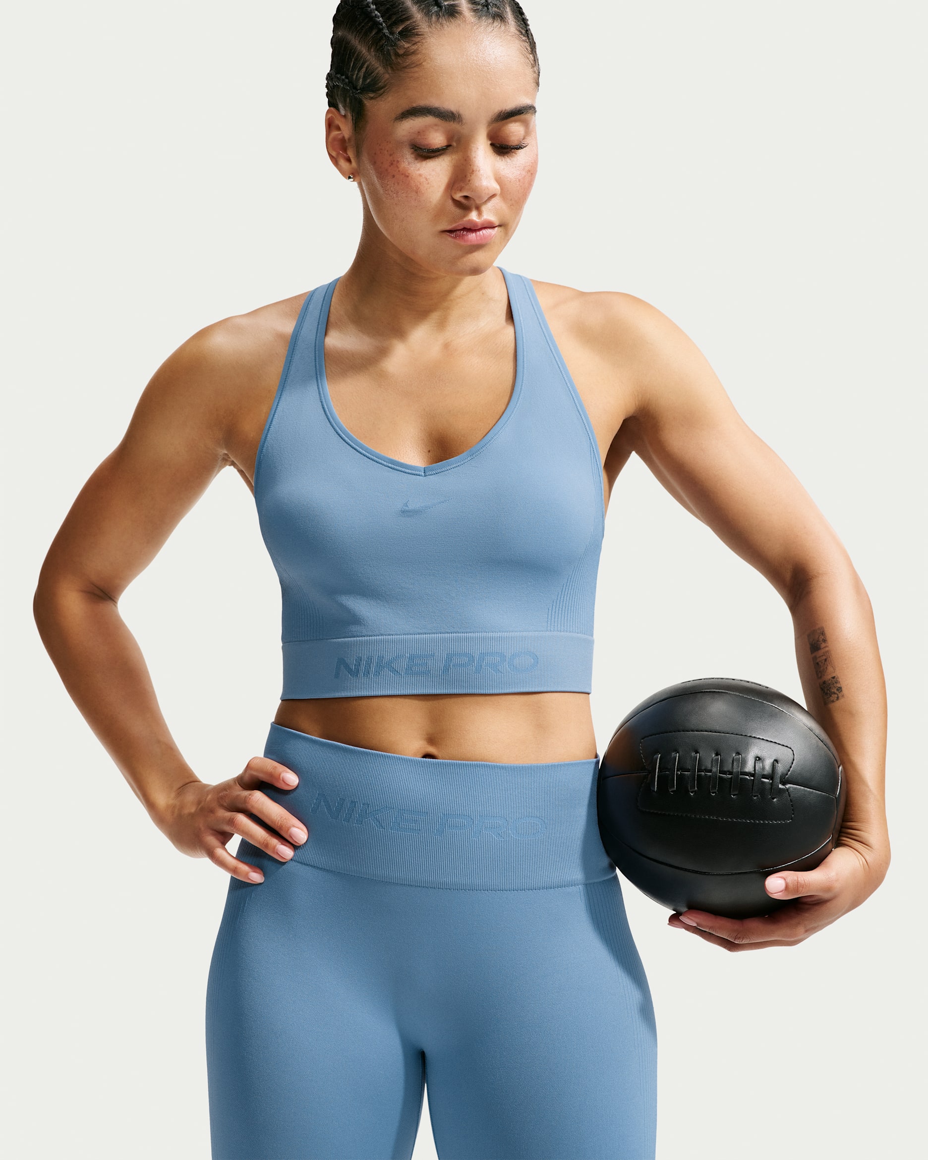 Nike Pro Seamless — Work Blue