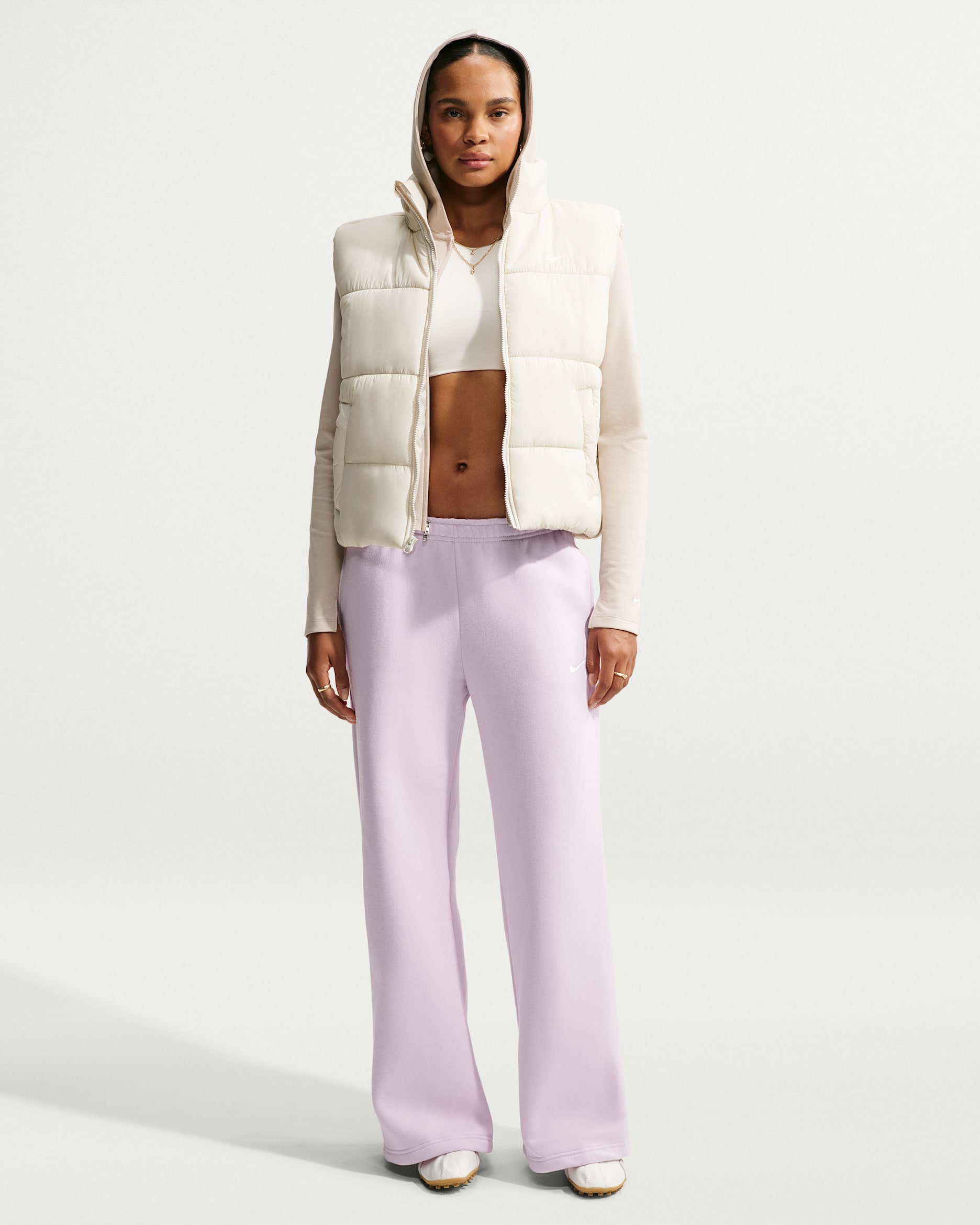 Nike Studio Fleece Medium Weight — Bleached Lilac/Sail