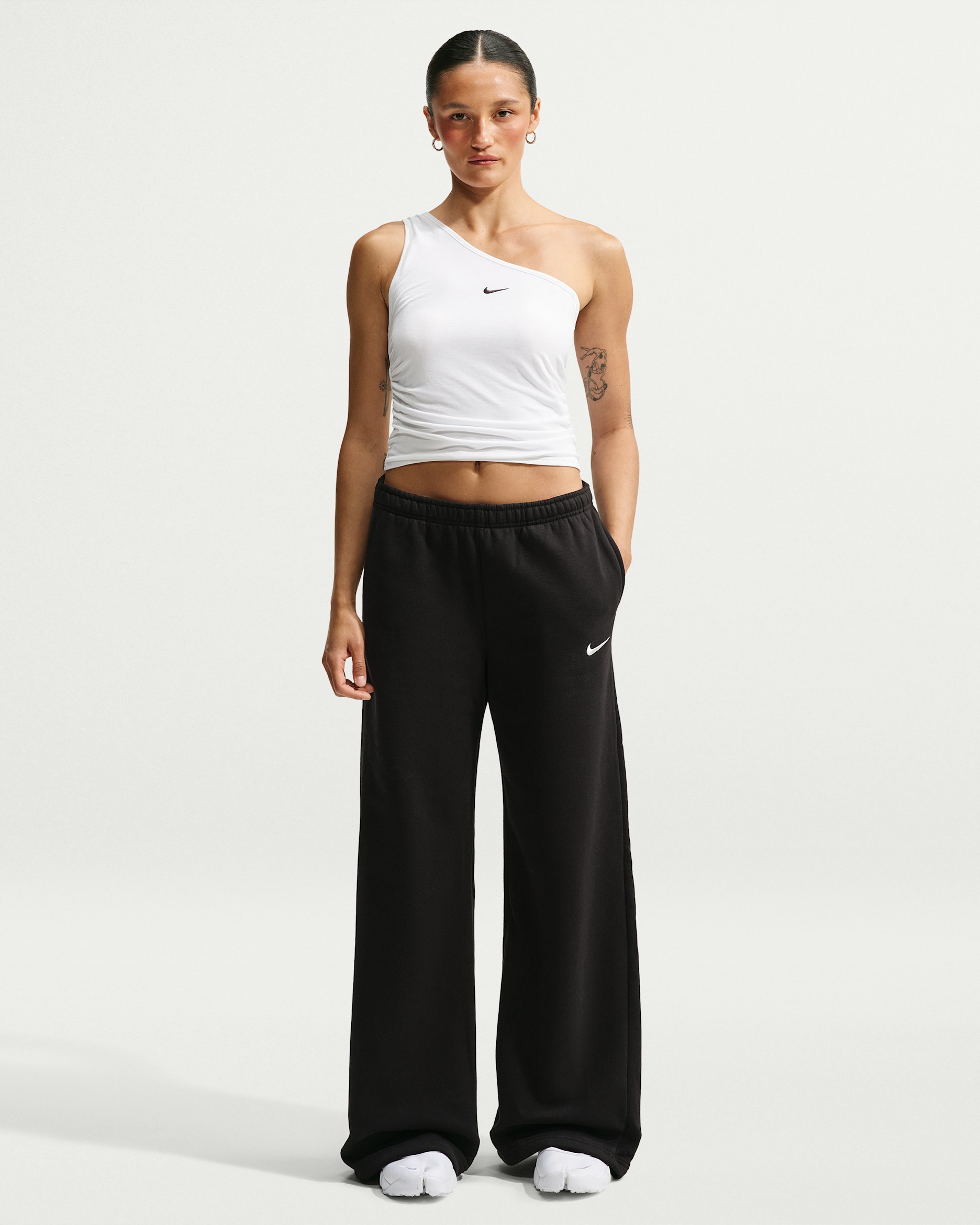 Nike Studio Fleece Medium Weight — Total Black/Sail