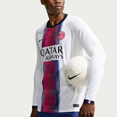 Paris Saint-Germain 2026/27 Stadium Away — White/College Navy/Global Red/College Navy