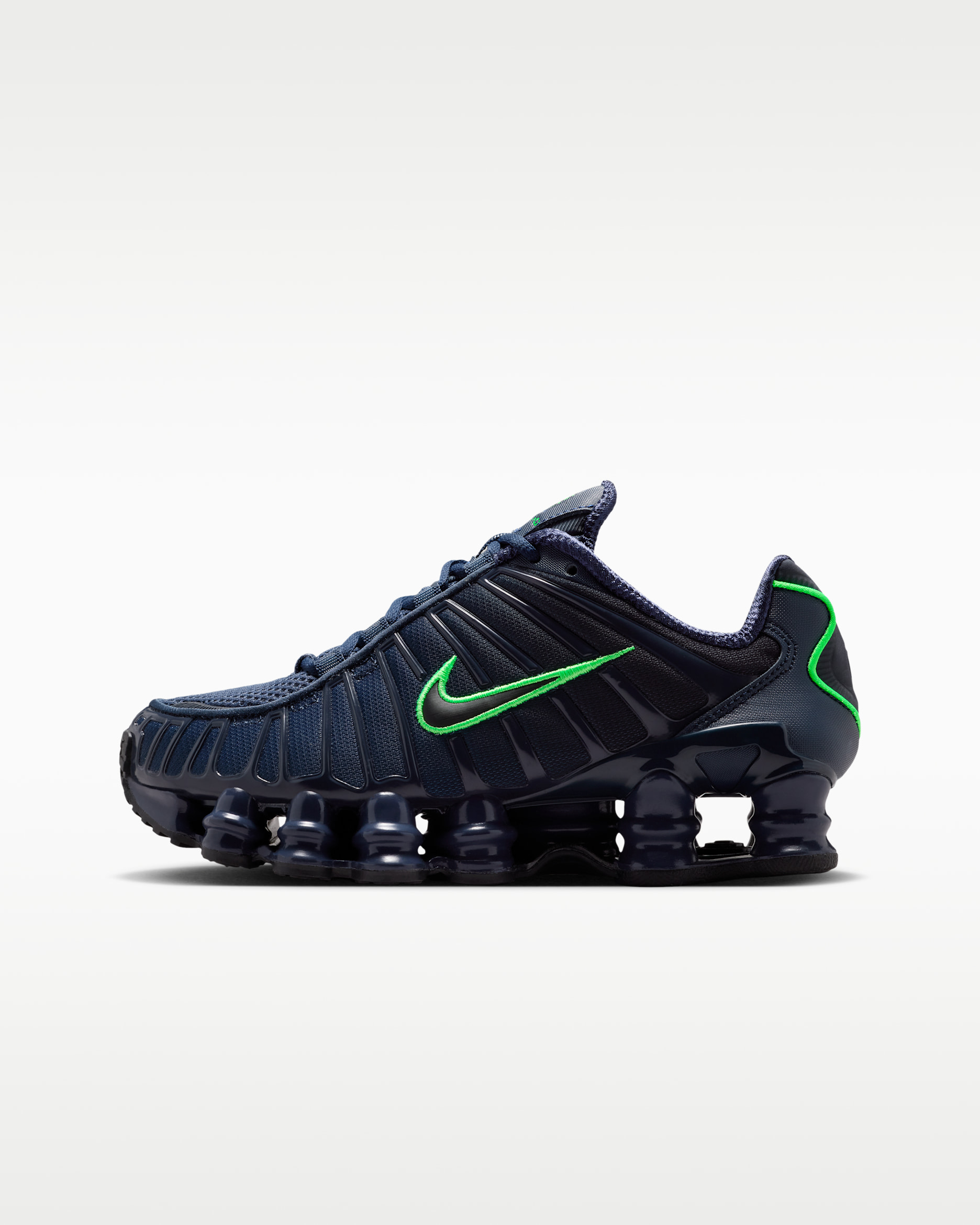 Nike Shox TL — Thunder Blue/Obsidian/Green Strike/Black