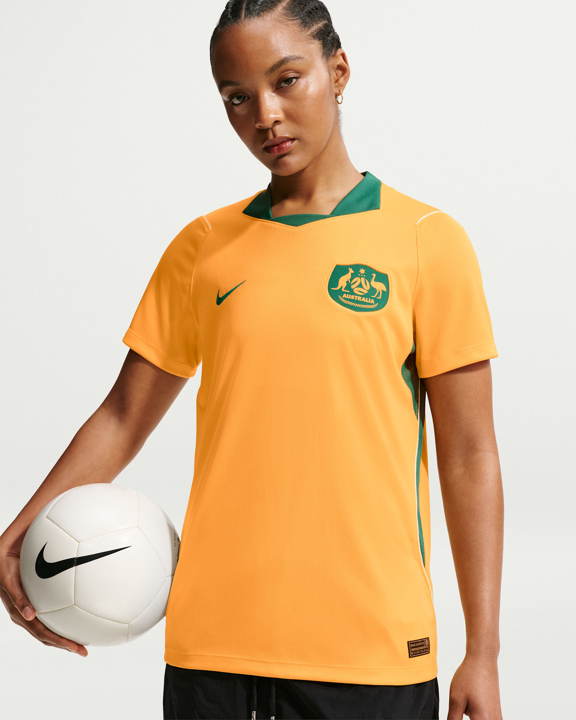 Australia 2026 Stadium Home — Sport Gold/Mystic Green/Sail/Mystic Green
