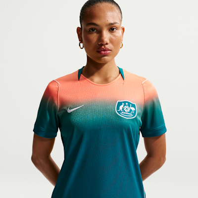 Australia 2026 Stadium Away — Bright Spruce/Orange Pulse/White/White