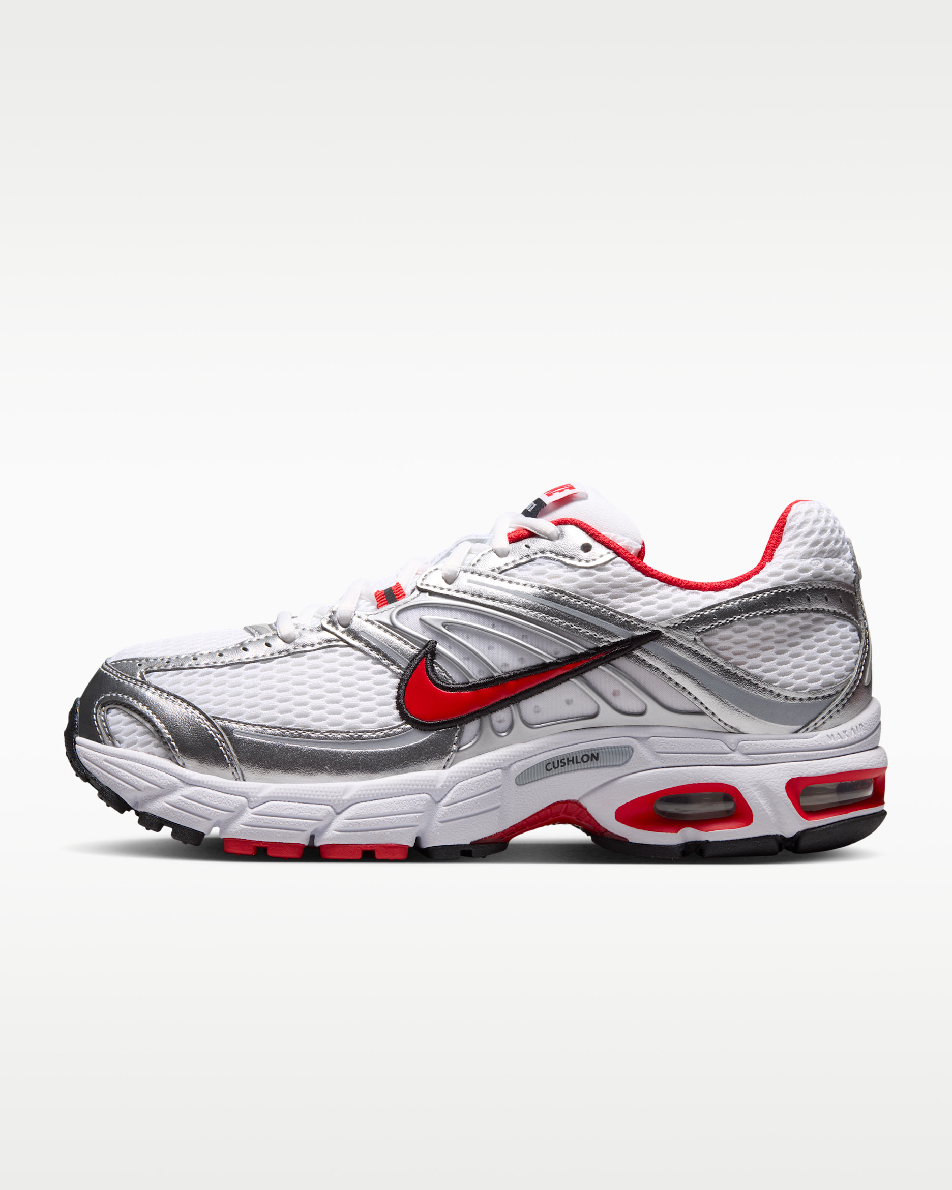Nike Air Max Moto 2K — White/Metallic Silver/Black/University Red