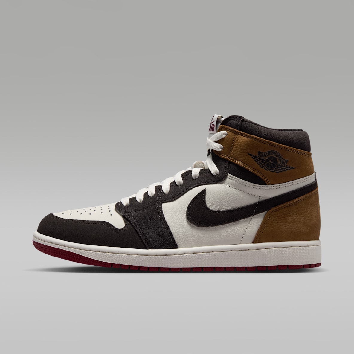 Air Jordan 1 Retro High OG 'Love Letter' — Shadow Brown/Light British Tan/Team Red