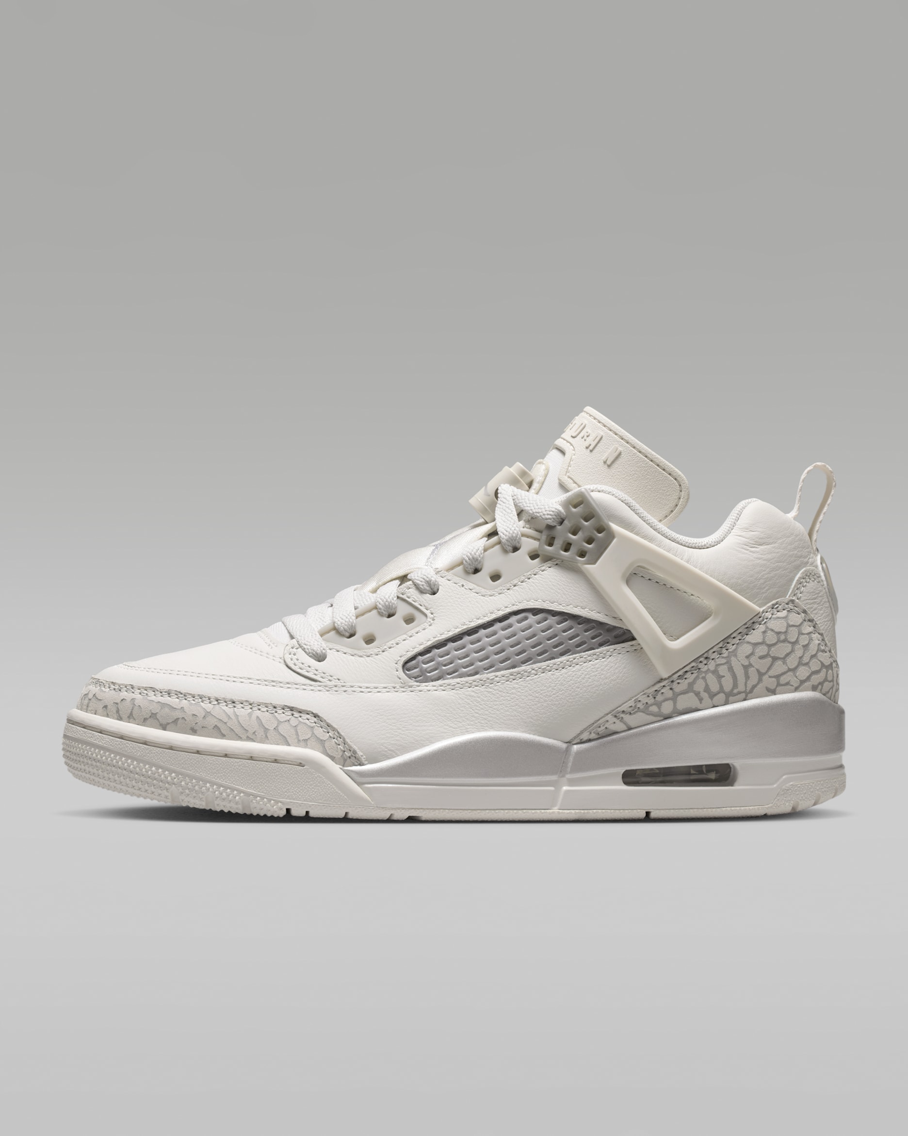 Jordan Spizike Low — Swan/Wolf Grey/Metallic Silver