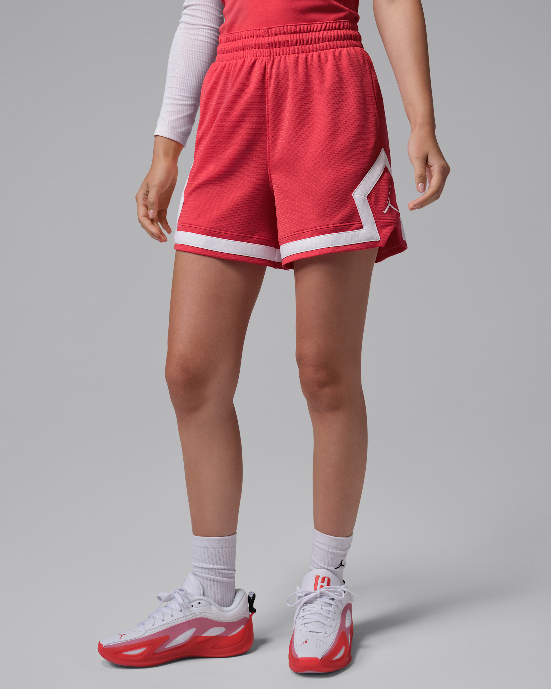 Jordan Sport — Track Red/Track Red/White/White