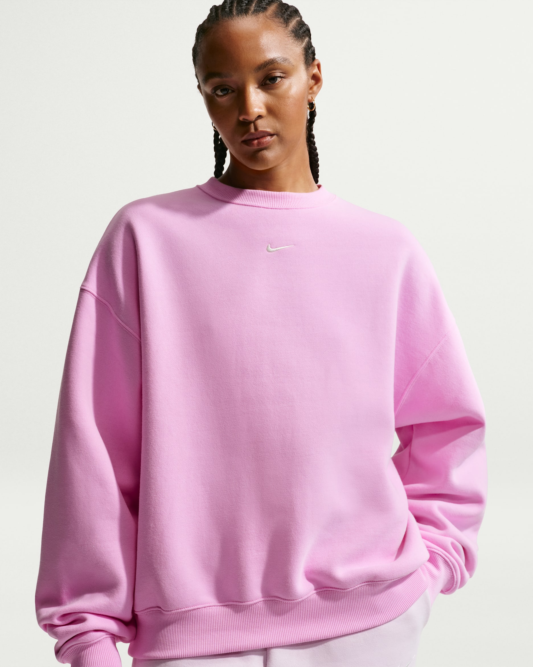 Nike Studio Fleece Medium Weight — Pink Rise/Sail