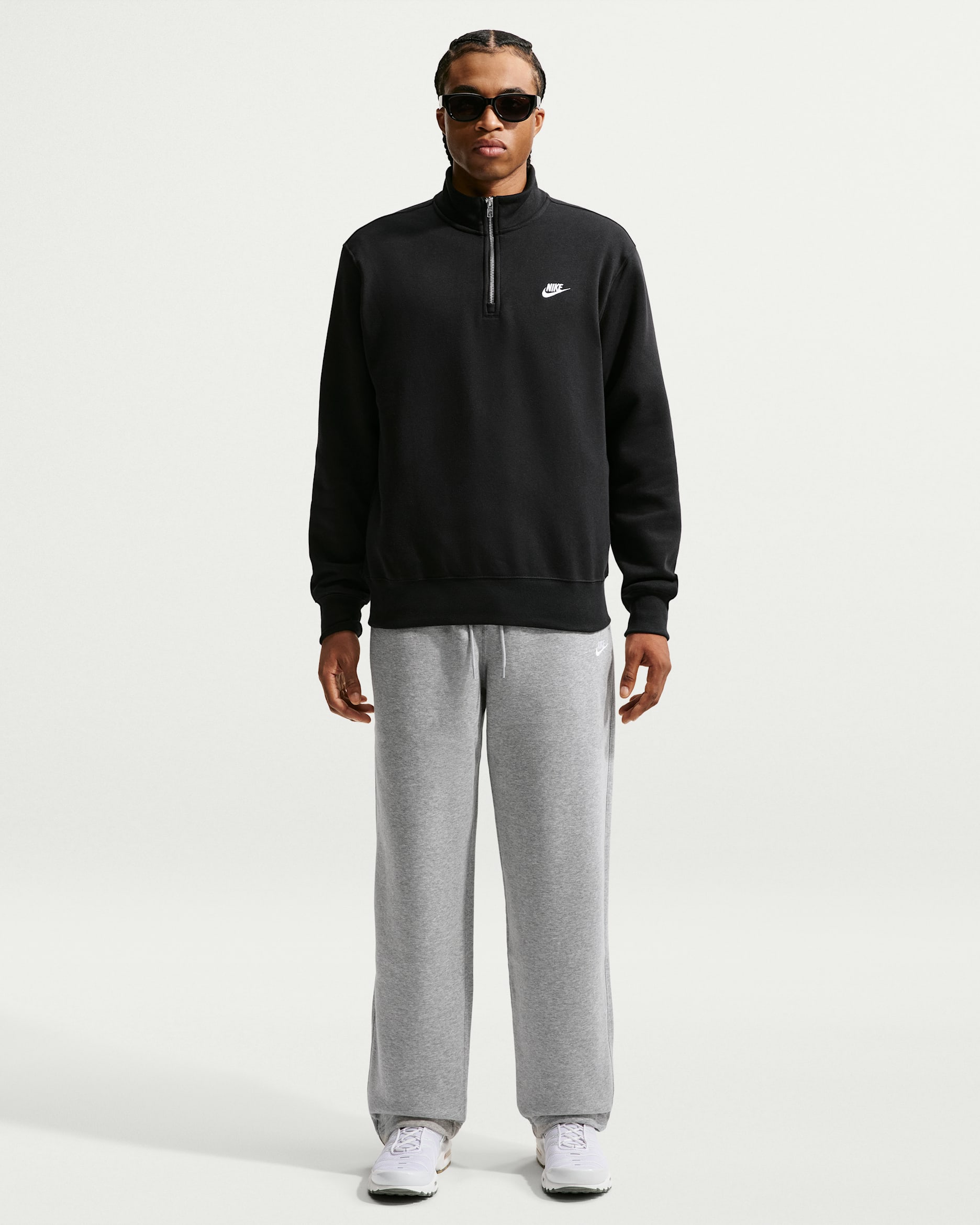 Nike Sportswear Club — Dark Grey Heather/Light Smoke Grey/White