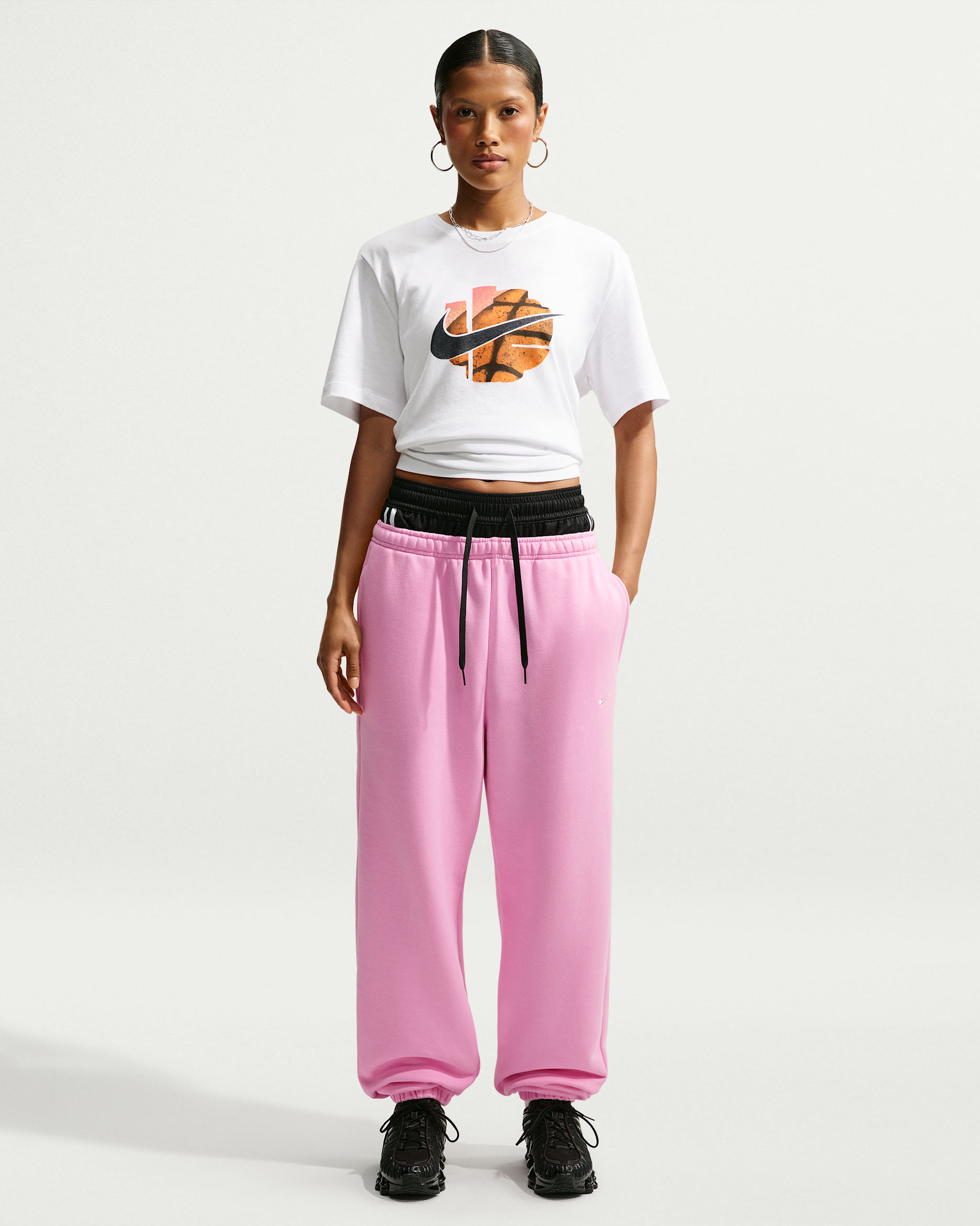 Nike Studio Fleece Medium Weight — Pink Rise/Sail