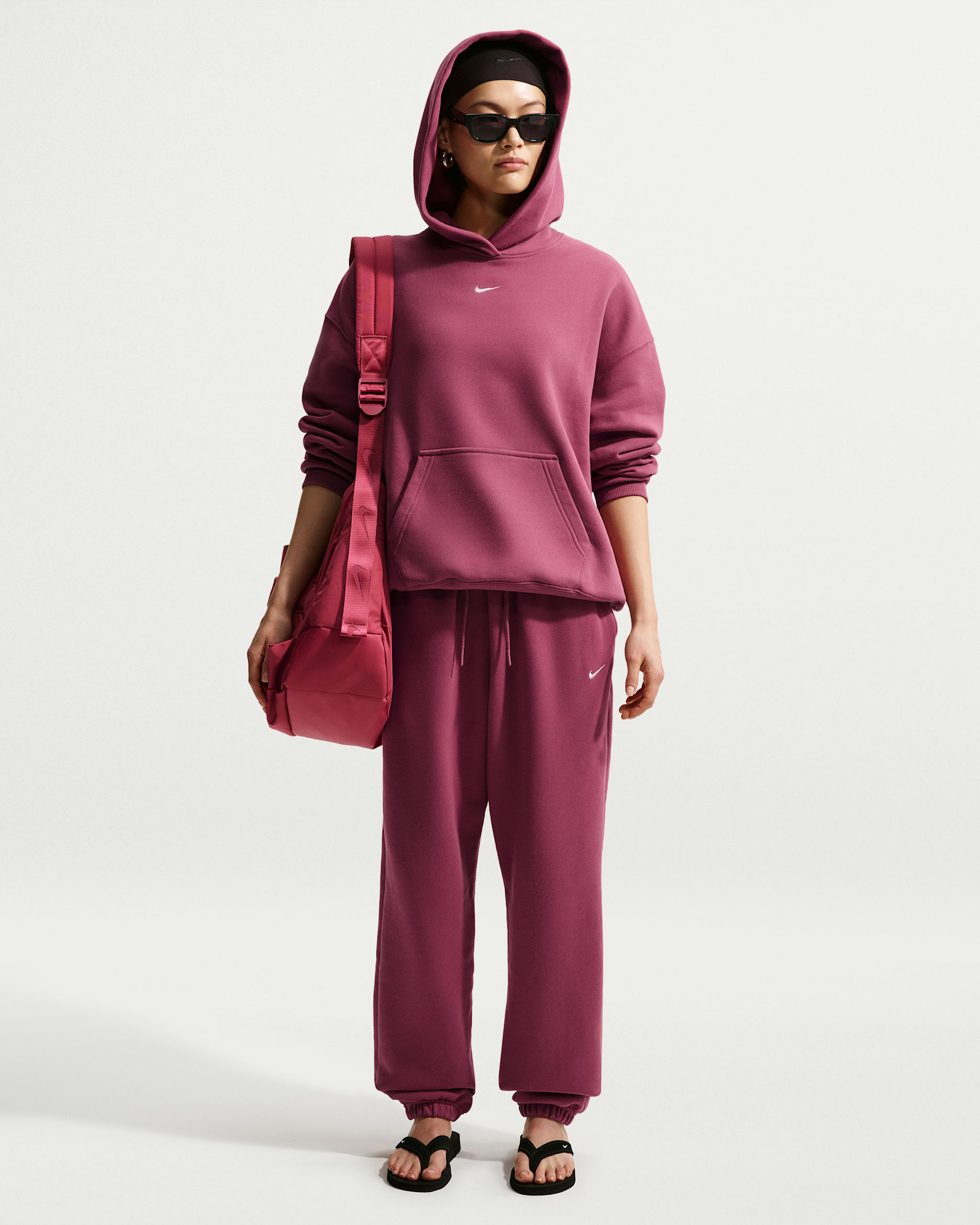 Nike Studio Fleece Medium Weight — Pink Smoke/Sail
