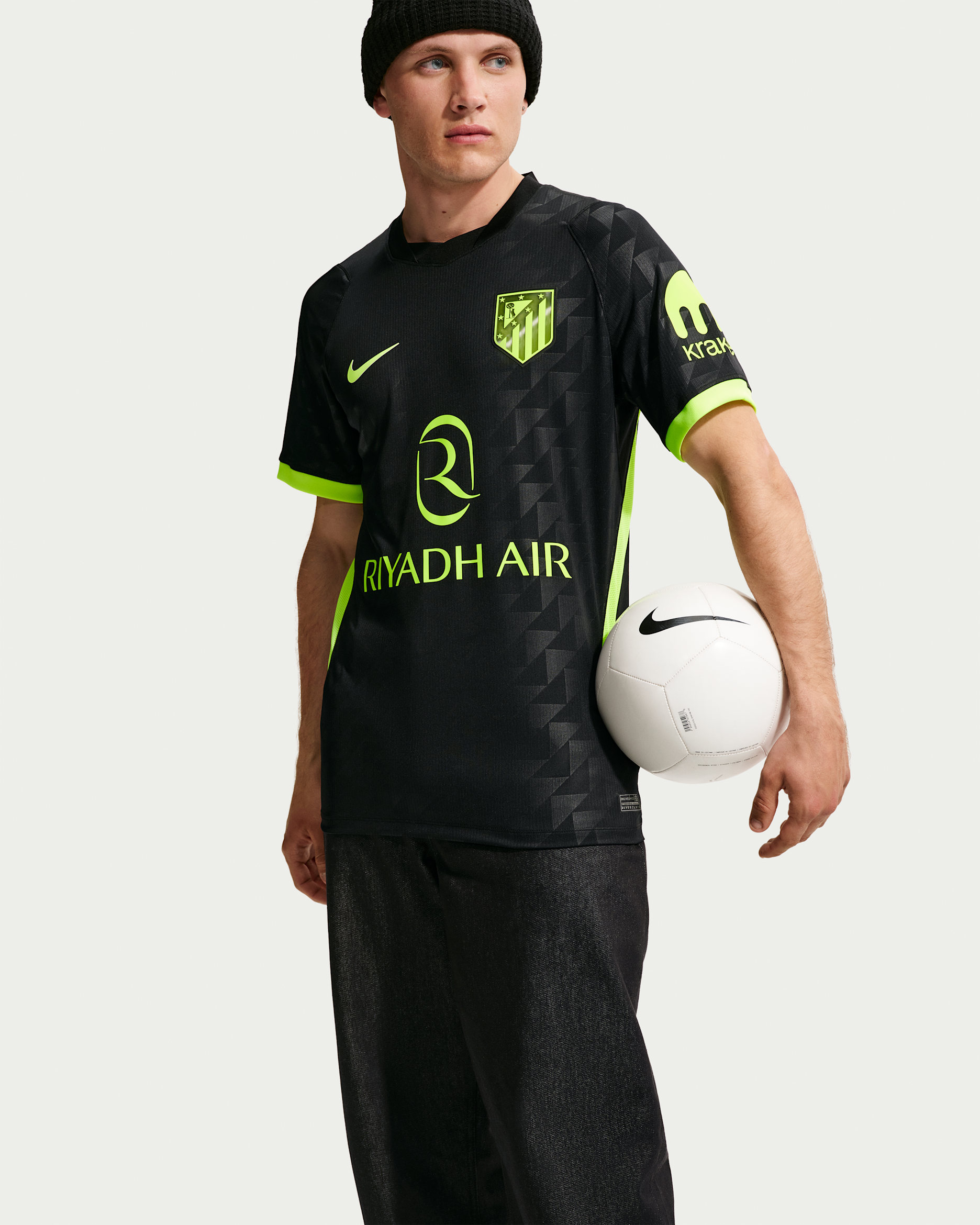 Atlético Madrid 2026/27 Stadium Away — Black/Volt/Volt