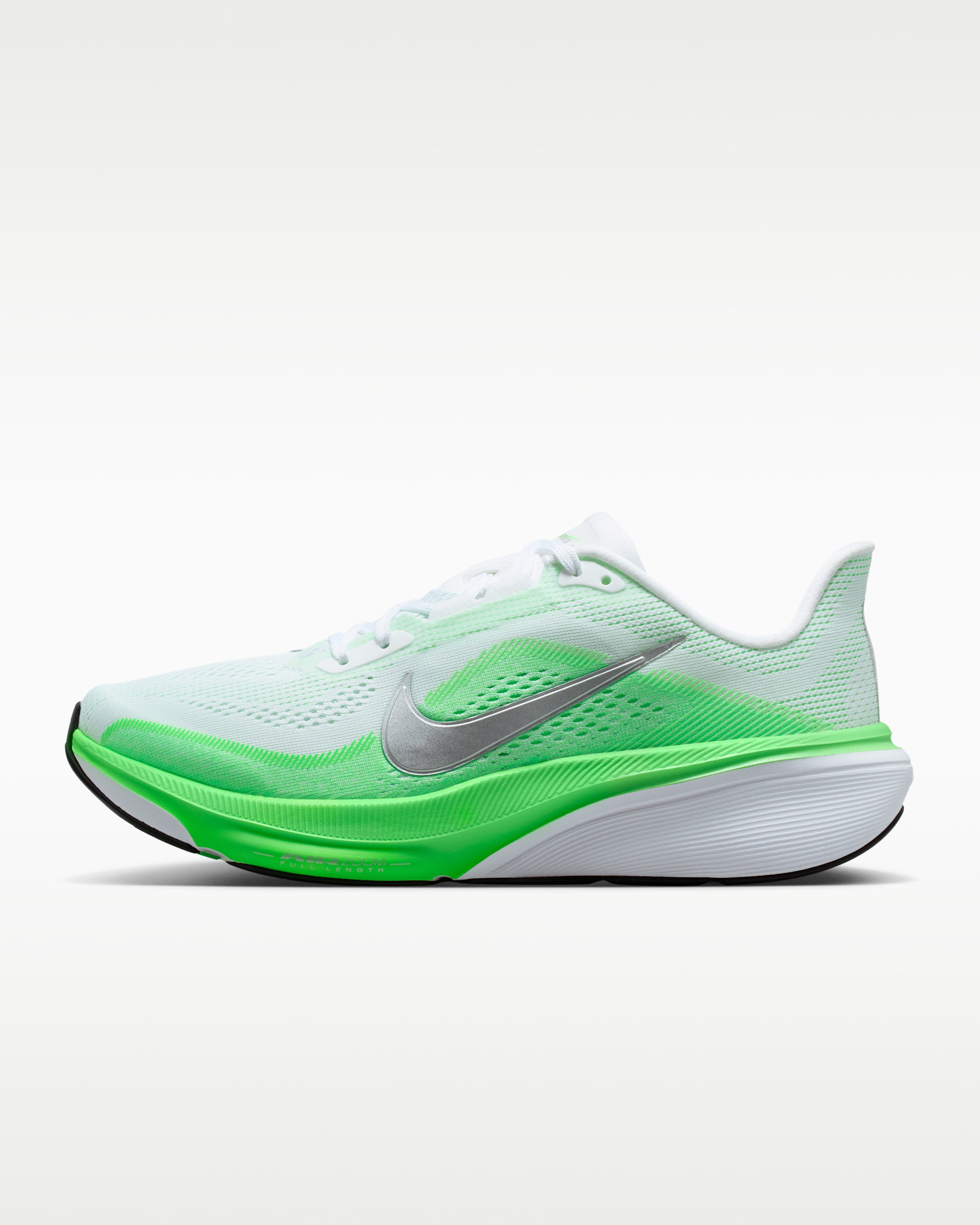 Nike Pegasus 42 — White/Green Strike/Illusion Green/Metallic Silver
