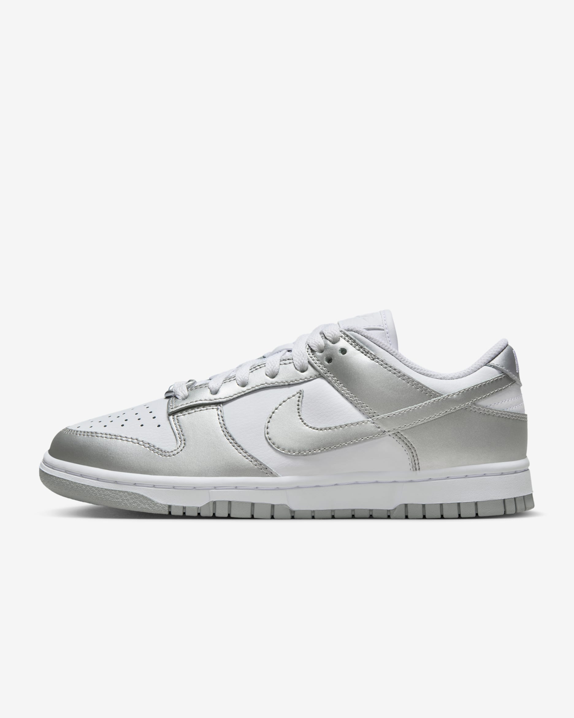 Nike Dunk Low — White/Blue Joy/Metallic Silver