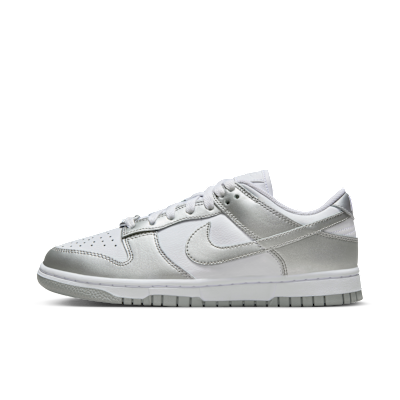 Nike Dunk Low — White/Blue Joy/Metallic Silver