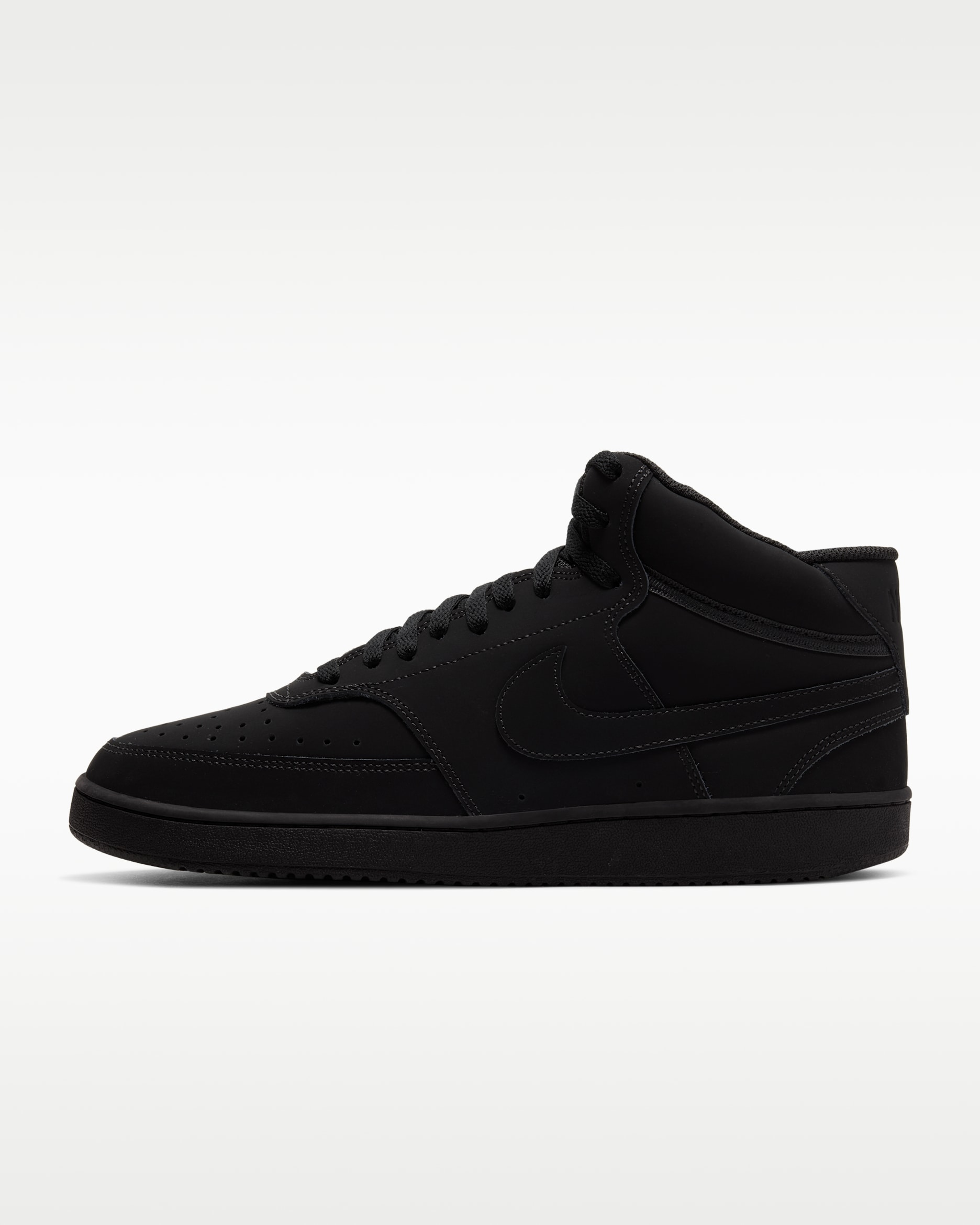 Nike Court Vision Mid — Black/Black/Black
