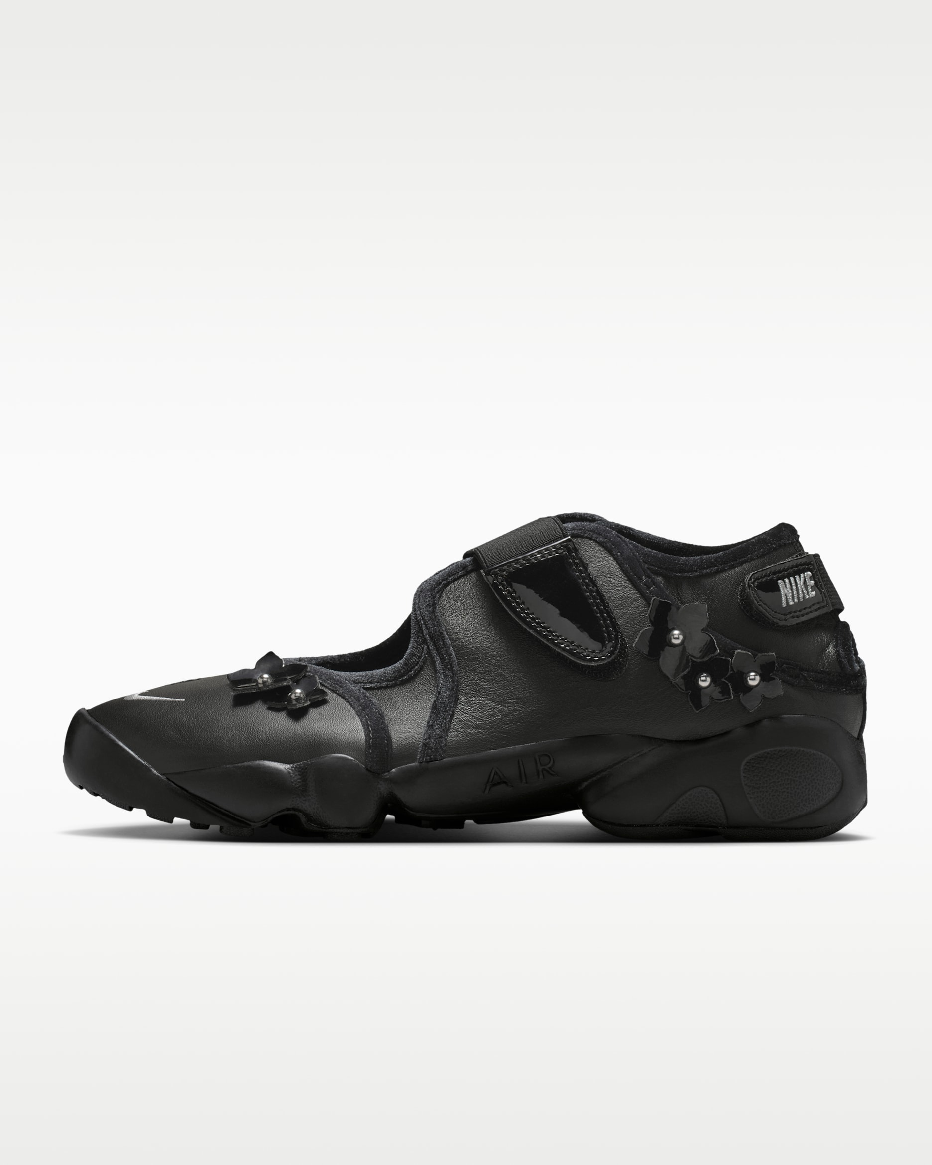 Nike Air Rift 'Florette' — Black/Wolf Grey/Metallic Silver