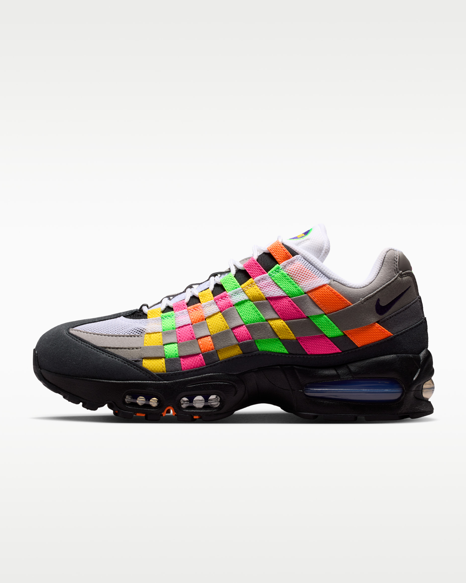 Nike Air Max 95 Big Bubble Woven — White/Pearl Grey/Light Charcoal/Purple Dynasty
