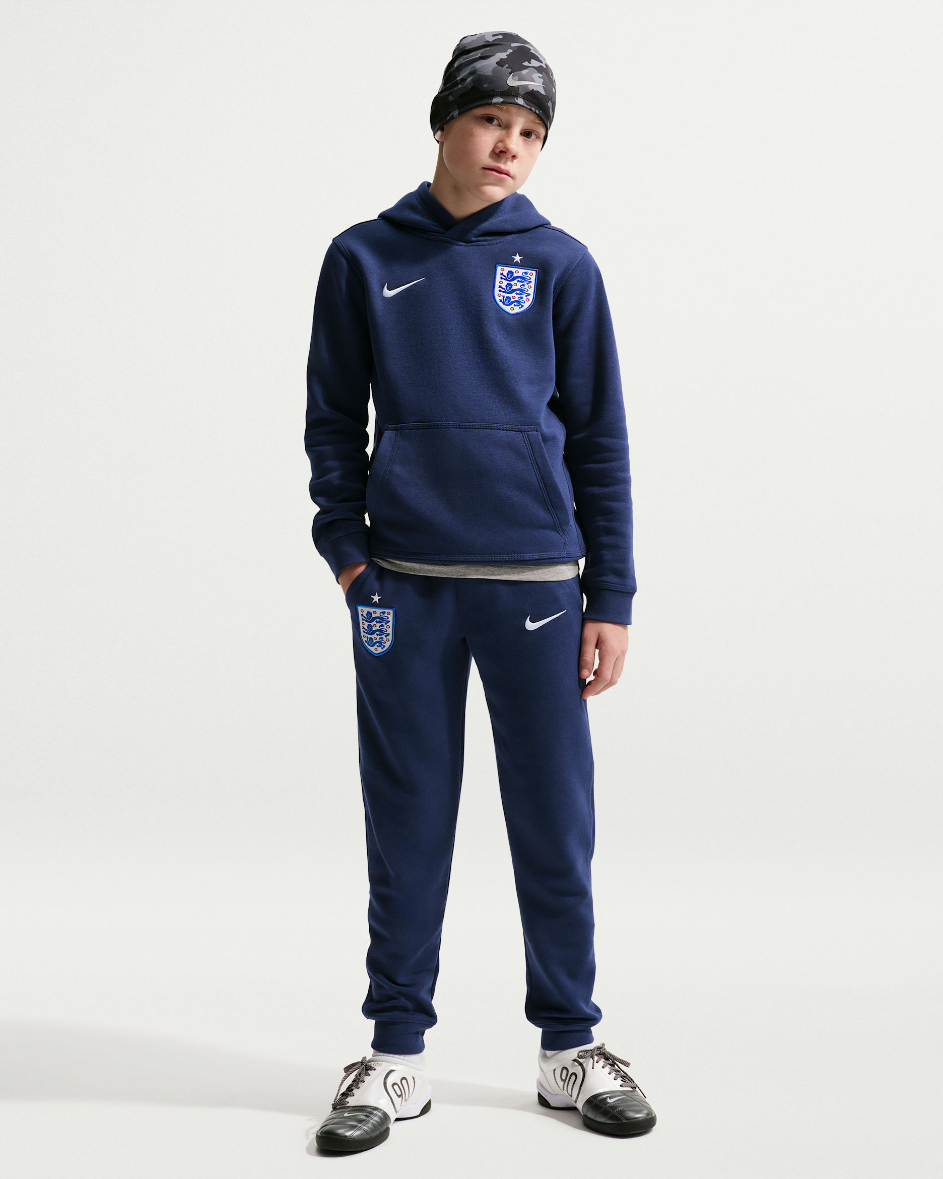 England Club Fleece — Midnight Navy/White